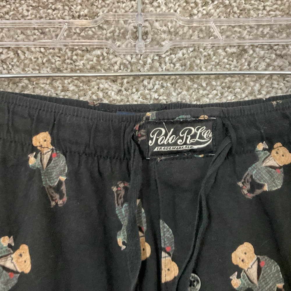 Lot of 2 Med Polo Ralph Lauren Polo Bear Sleep Lounge Pants Martini Polo Bear - Picture 16 of 16